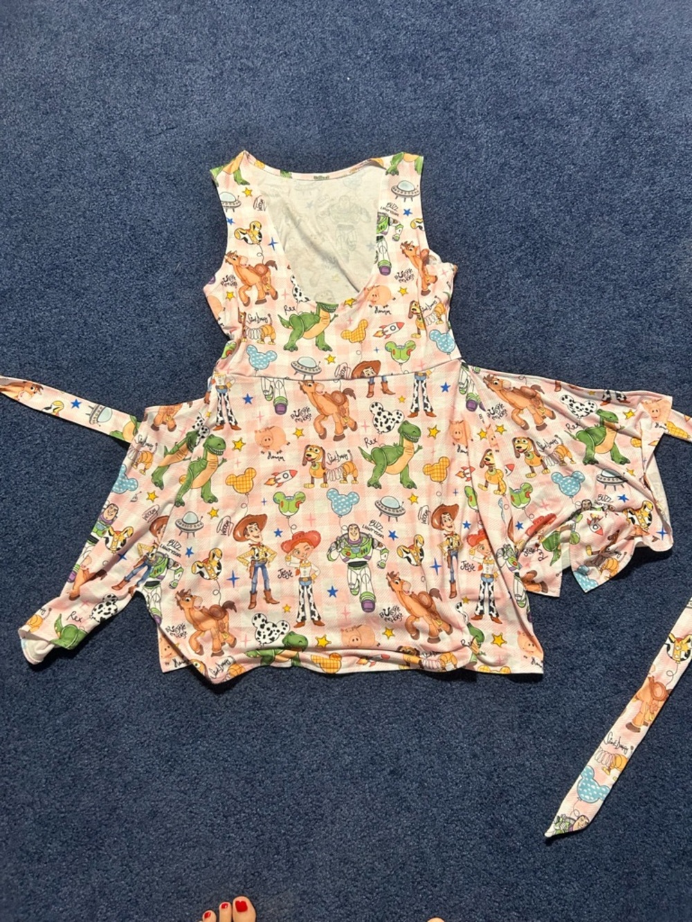 NWT Adults Toy Story Sleeveless Pink Character Romper Dress